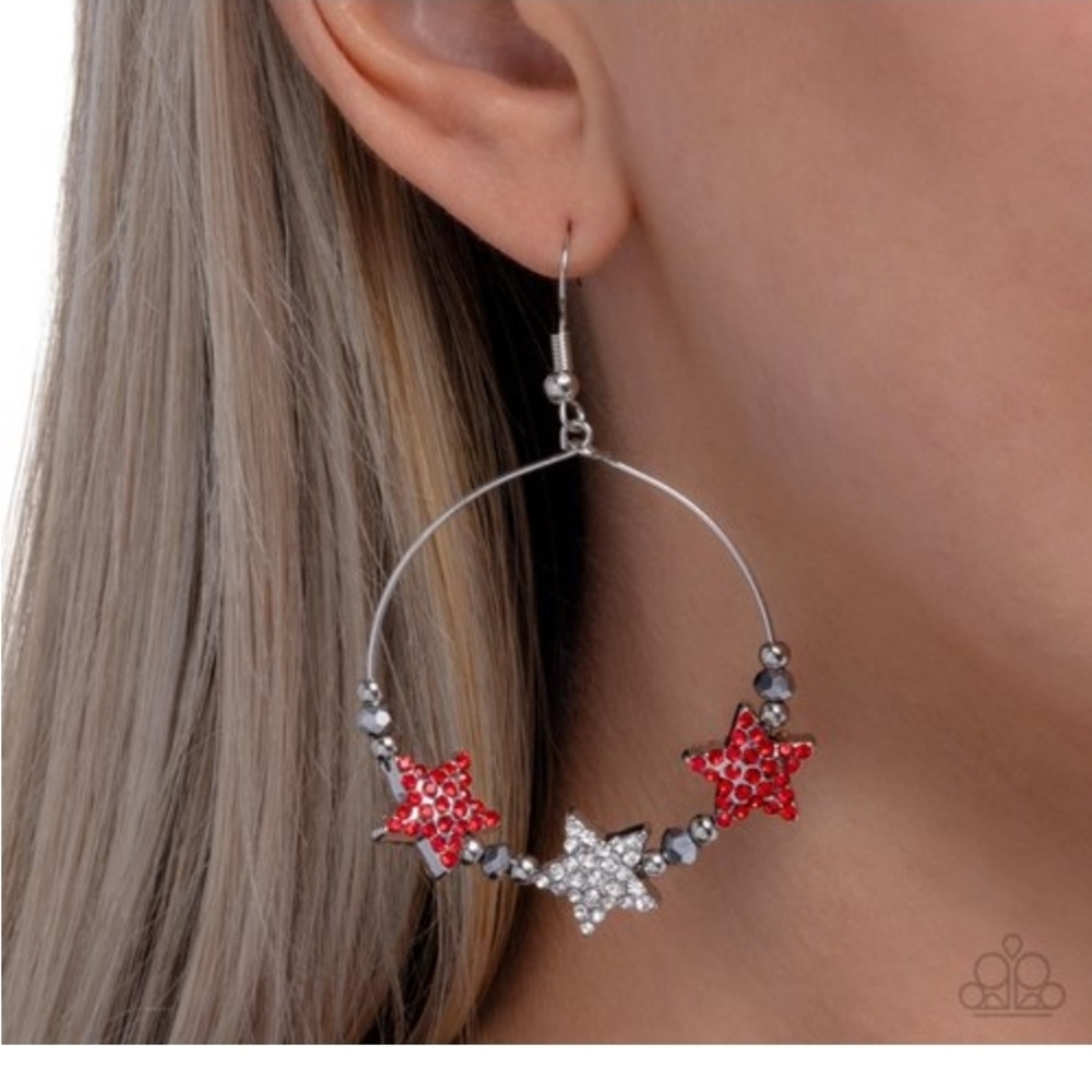 Country Countdown Earrings Red